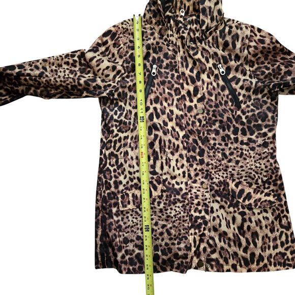 Kelyna Paris Womens Animal Print Raincoat with Detachable Hood Size Large - Picture 11 of 14